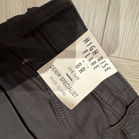 River Island chocolate brown faux leather pants - Picture 3 of 4